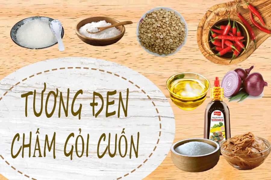 Cách làm nước chấm đậu phộng gỏi cuốn bằng tương đen