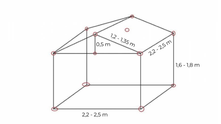 cách dựng lều trại hình vuông